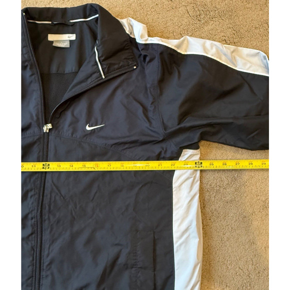Vintage Nike Jacket Windbreaker Mens L Mesh Lining Black Gray Full Zip Logo - Picture 8 of 8